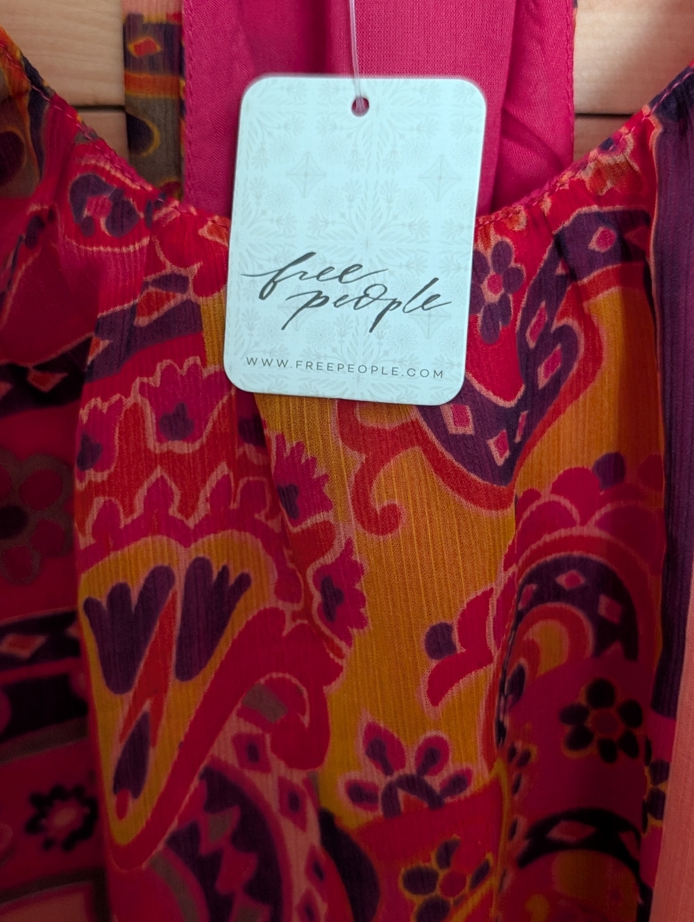 Free People Strawberry Halter Tank Top, Small, NWT, Retail 78 - Picture 3 of 3